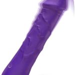 Electric Adult Toy Women Realistic Silicone Rod Push Stimulation with Cup Suitable for Thumb Grip Push Type 124 (Purple 01) (Purple 01)