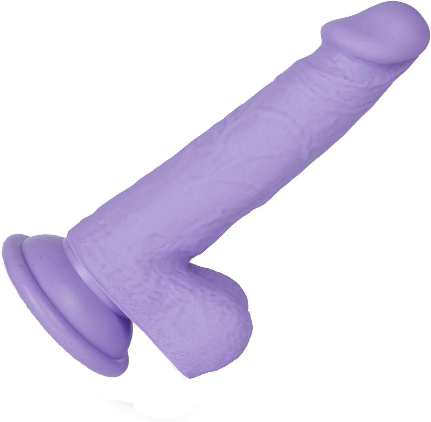 51fV4TaluoL._AC_SL1500_.jpg 6.5 Inch Beginner Silicone Dildo with Flared Suction Cup Base for Hands-Free Play, Flexible Dildo with Curved Shaft and Balls for Vaginal G-Spot and Anal Prostate Purple - Image 1