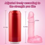 4 Inch Silicone Realistic Suction Mini Dildo,Beginner Anal Plug,Soft Dildo with Curved Shaft and Balls,Sex Toy Women Men Couples.Experience Multi-Purpose Mini Style (Pink) - Image 2