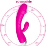 2026 Adult Toys for Women Today Rabbit Ears 8 Frequency and 7 Thrusting Modes with Realistic Waterproof Soft Gifts Portable Relaxion Games for Men and Female Womens Toys Purple -F1R -06 - Image 2