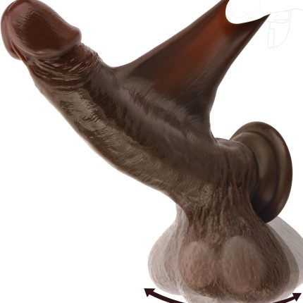Realistic Huge Dildo with Big Swinging Balls Sex Toys, 9.05“ Long Dildos for Anal G spot Stimulate, Soft Liquid Silicone Didlo with Suction Cup, Real Skin Thick Anal Dildo for Men Women Couples