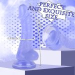 7 Inch Realistic Soft Dildo with Skin Feeling, Beginner Anal Dildo for G-spot Stimulation, Body-Safe Material Fake Penis with Powerful Suction Cup for Hands-Free Play, TPE Sex Toys for Adult (Blue) - Image 2
